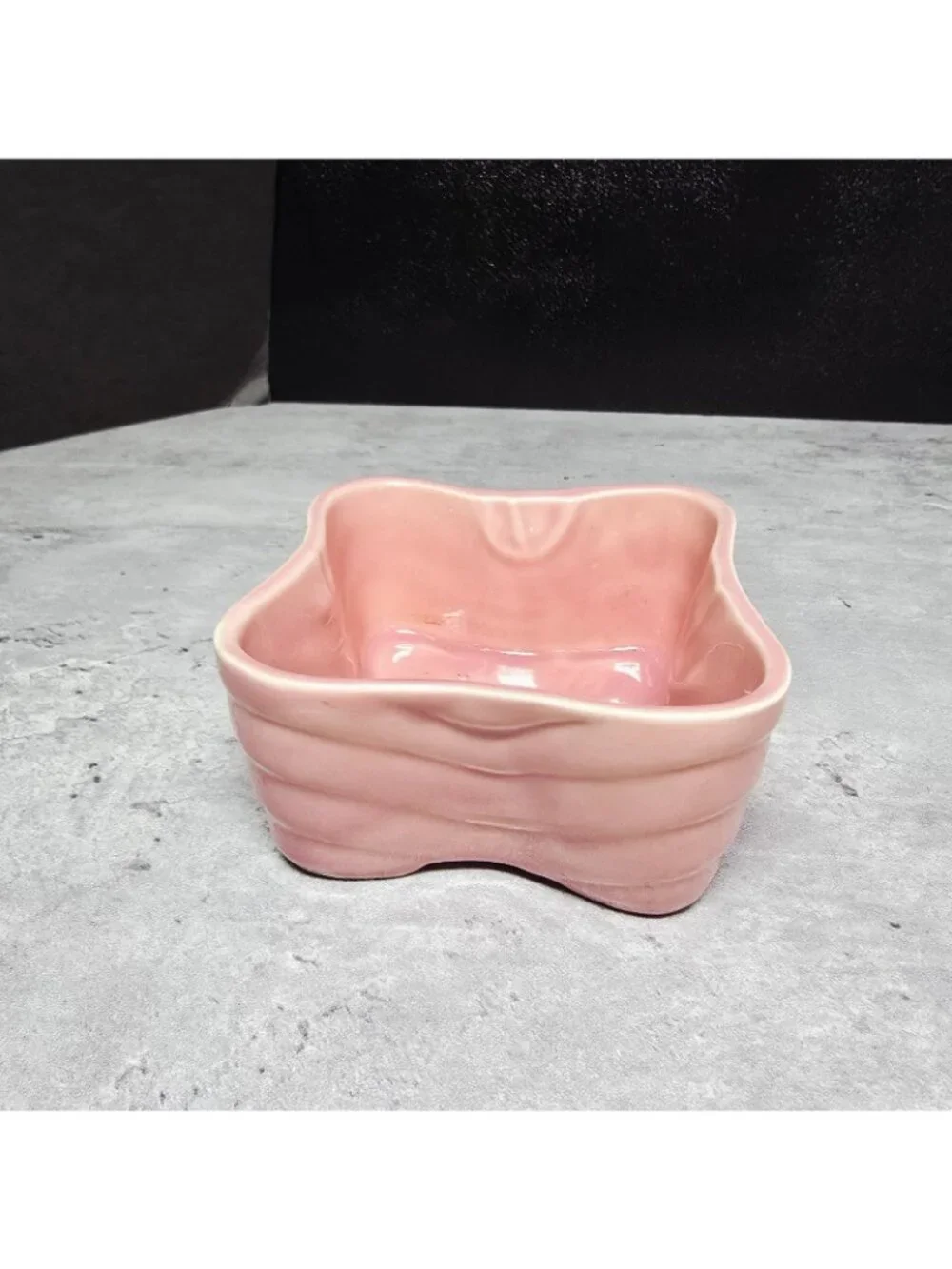 Mccoy Planter Pink Square Small Miniature Succulent USA ART DECO MCM    4